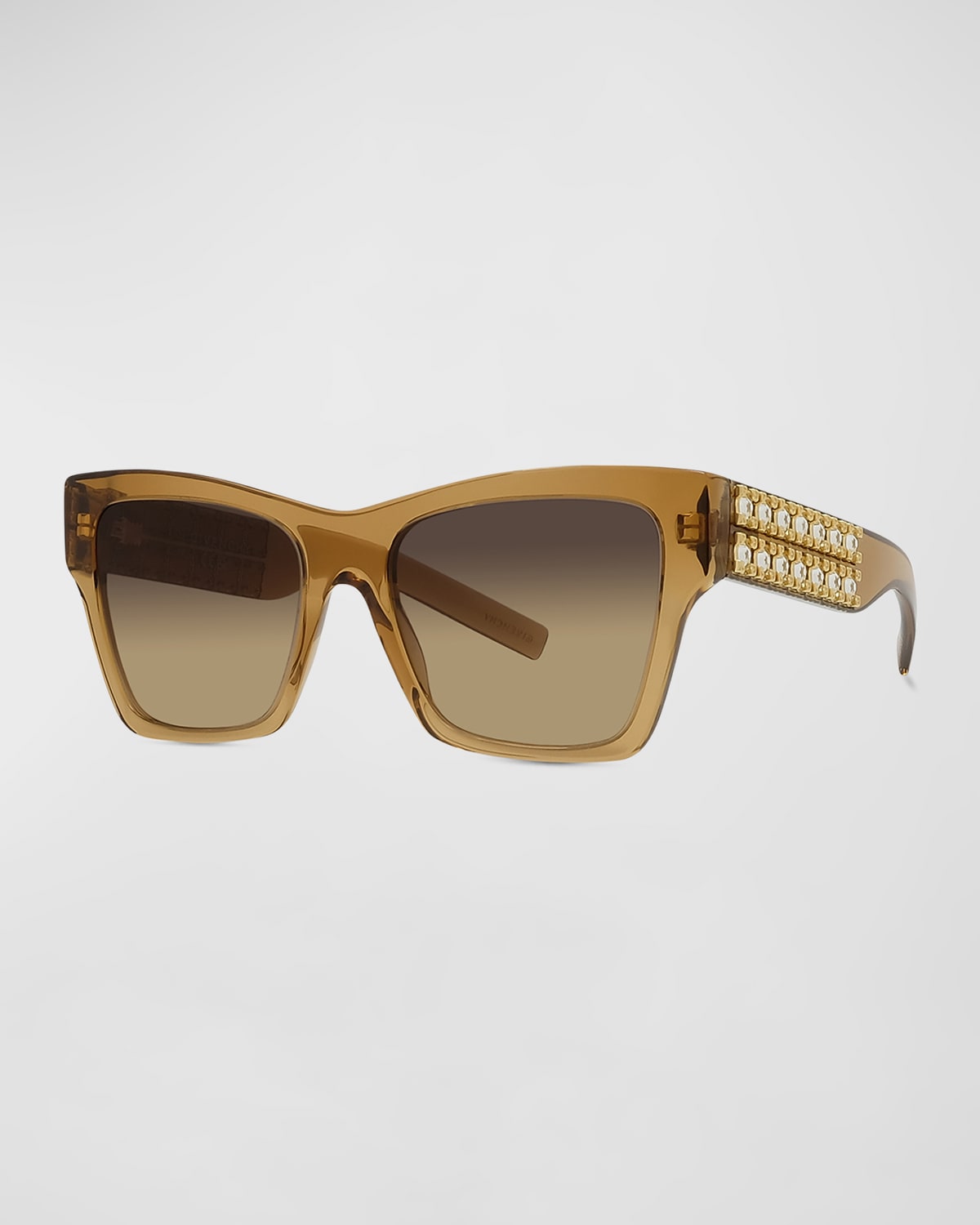 Shop Givenchy Plumeties Crystal & Acetate Square Sunglasses In Sbeig Smkg