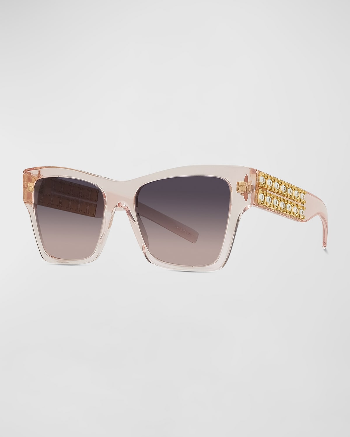 Givenchy Plumeties Crystal & Acetate Square Sunglasses In Red