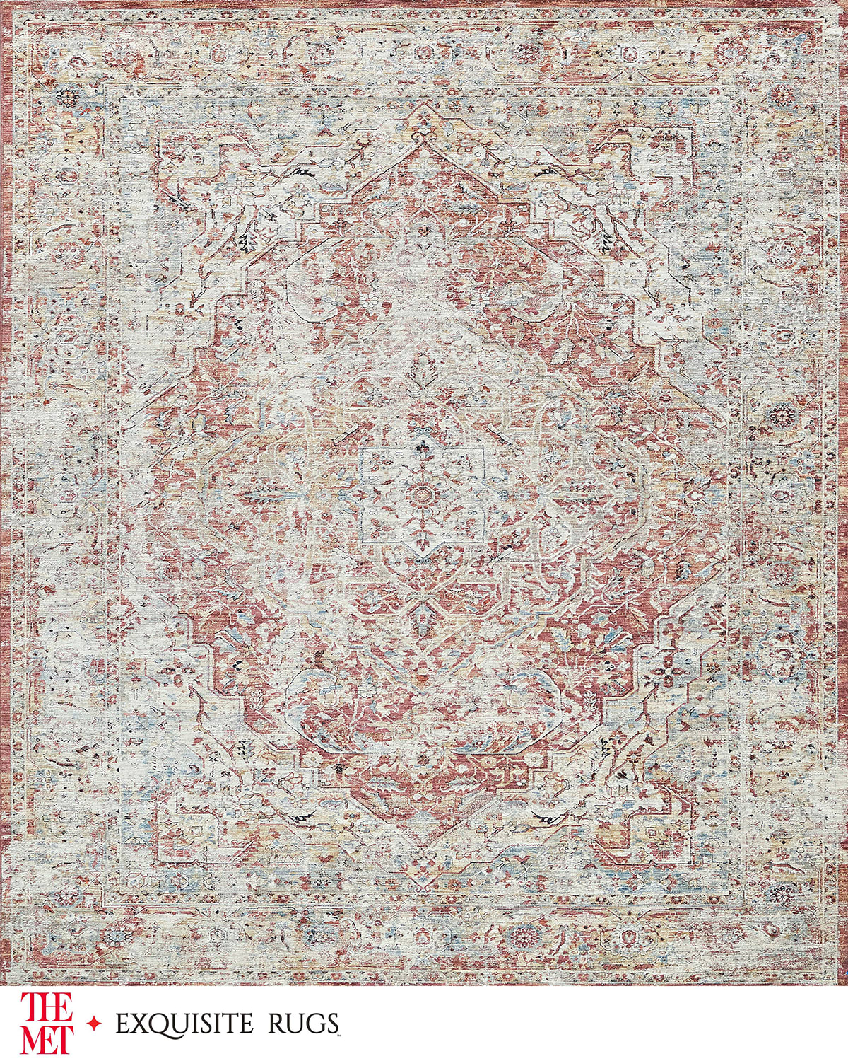 Exquisite Rugs X The Met Antique Loom Beige & Rust Rug, 12' X 15' In Neutral