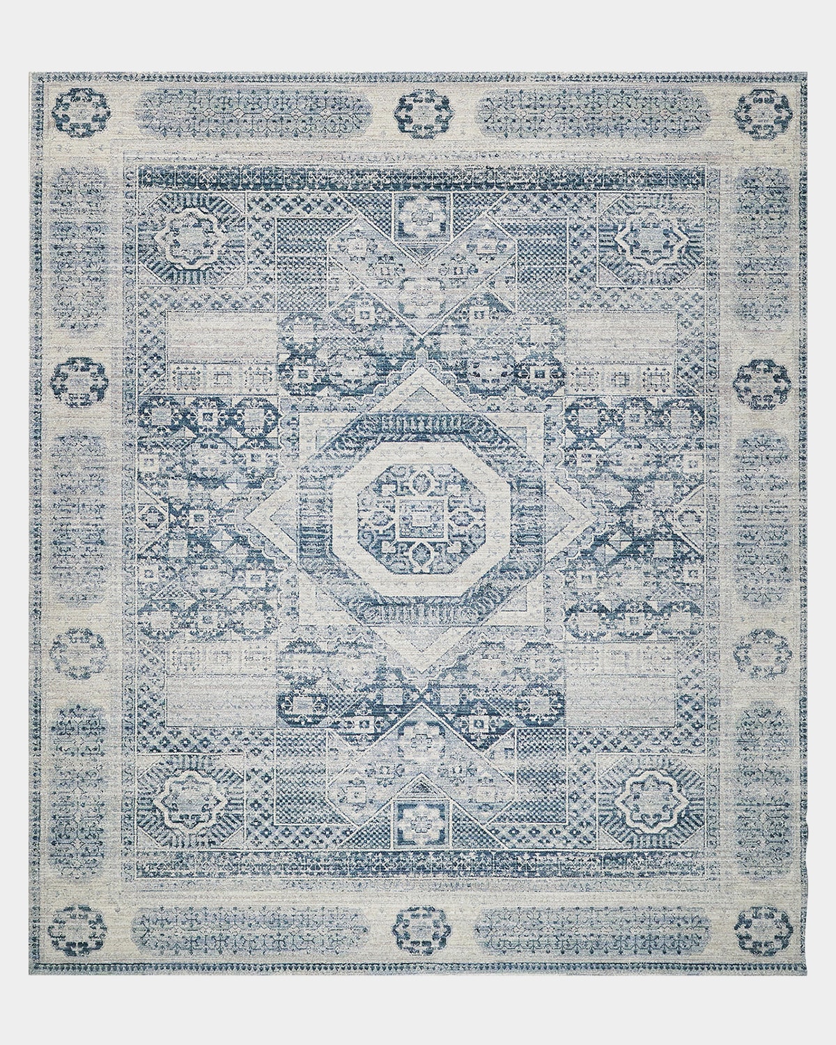 Exquisite Rugs X The Met Vintage Loom Blue & Light Blue Rug, 12' X 15' In Light Blue/blue