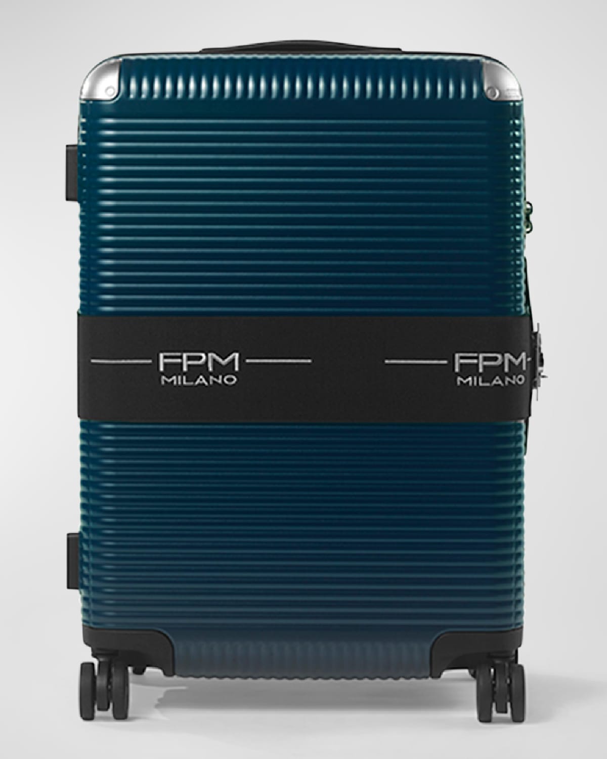 Fpm Milano Bank Zip Deluxe Trunk Suitcase In Navy Blue