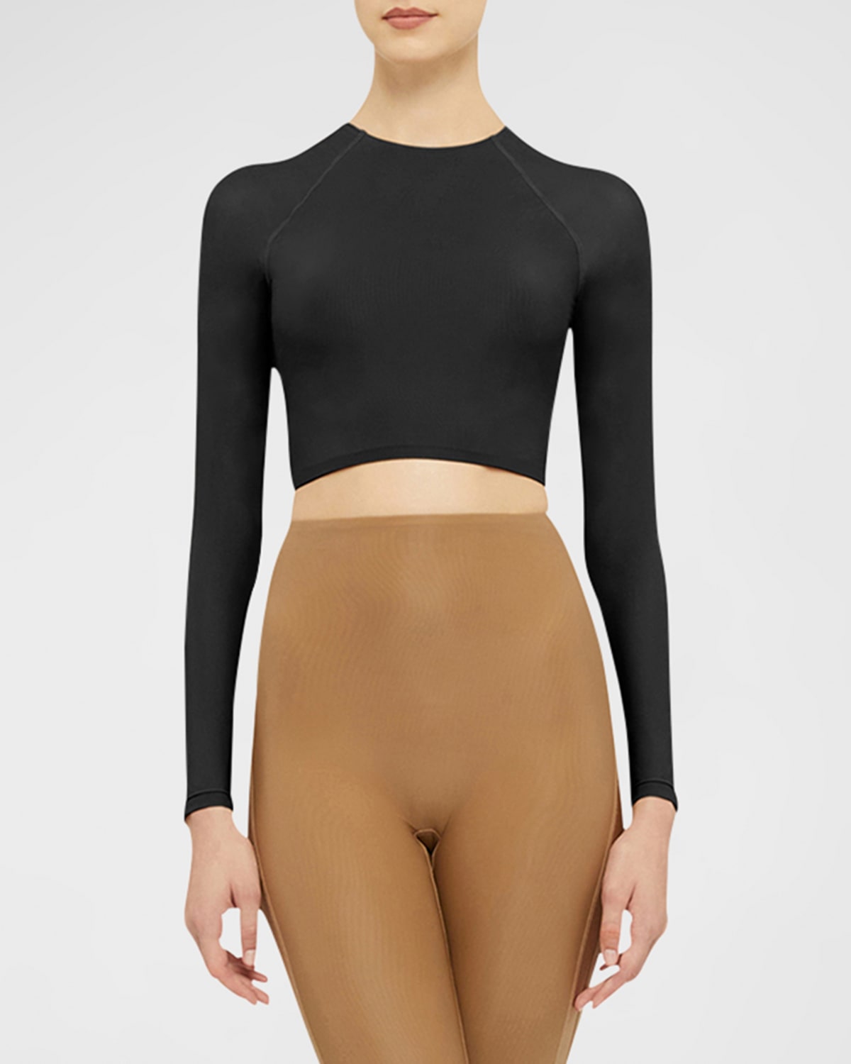 Shop Wolford Active Flow Long-sleeve Top In Black