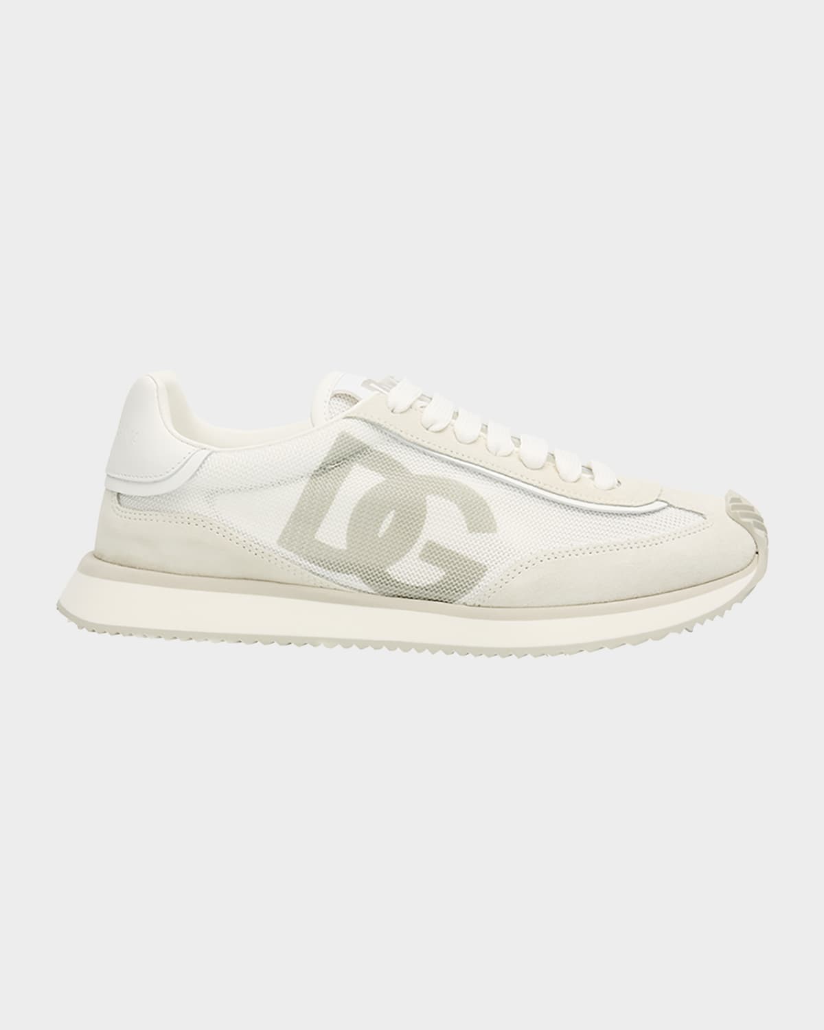 Dolce & Gabbana Mixed-material Dg Cushion Sneakers In White