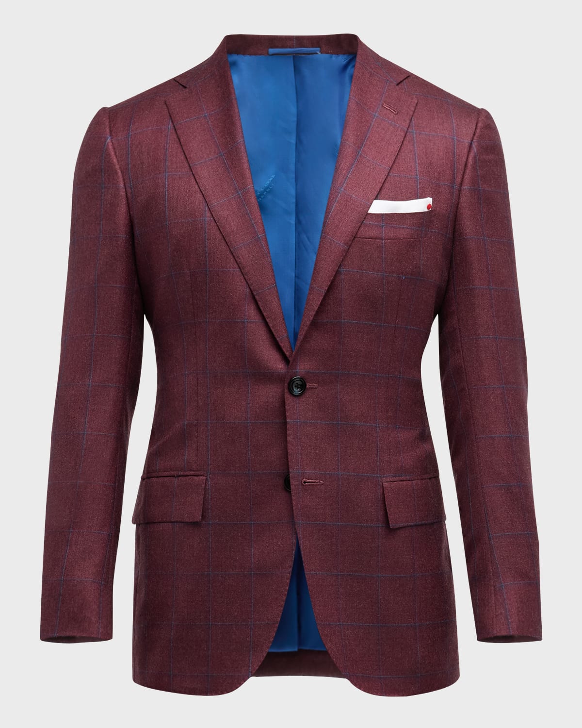 Men's Cashmere Windowpane Sport Coat