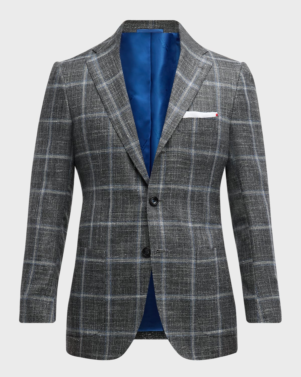 Men's Windowpane Cashmere-Wool Sport Coat