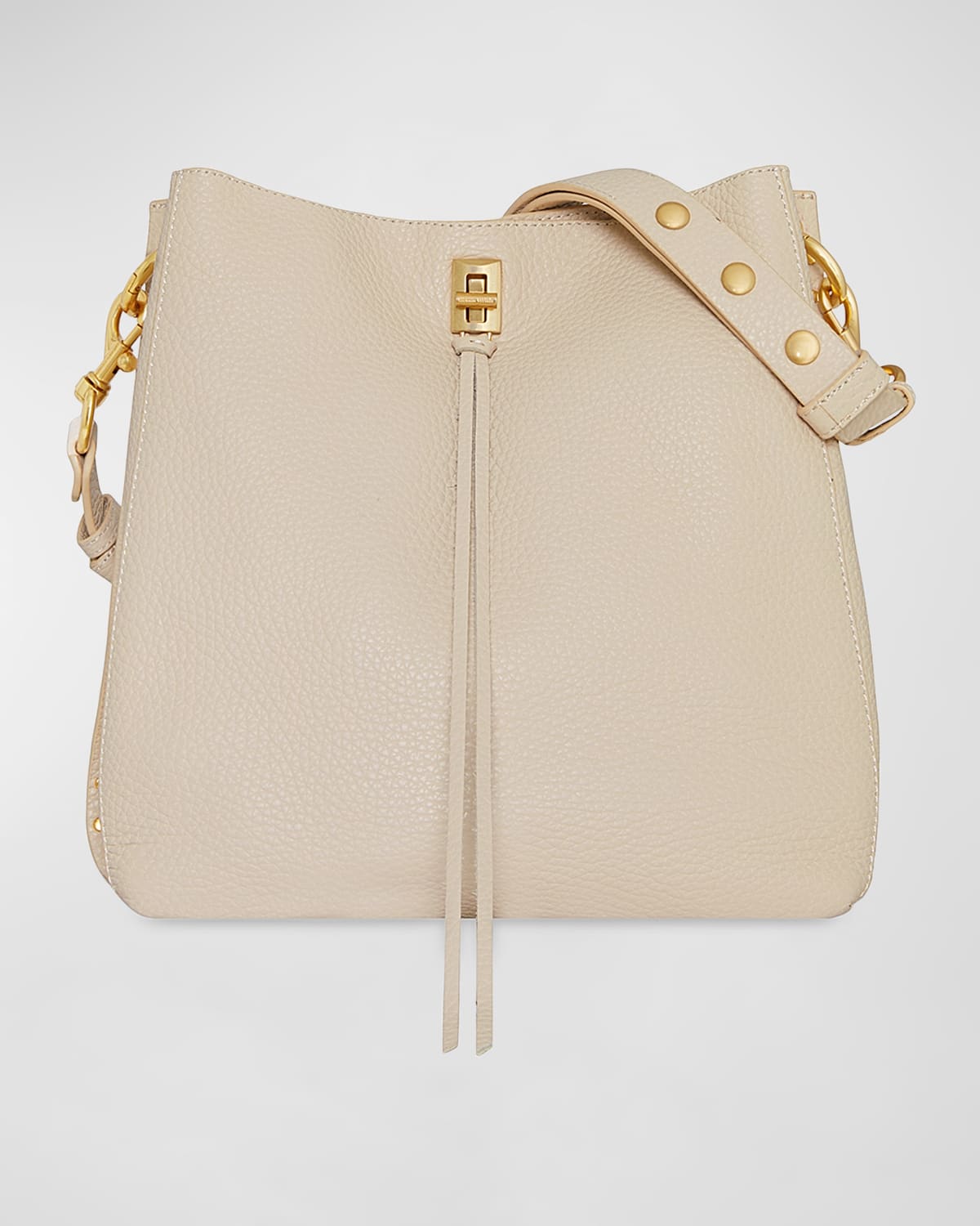 Rebecca Minkoff Darren Leather Shoulder Bag In Stone