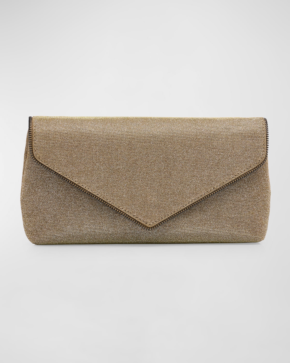 Zip Envelope Glitter Clutch Bag