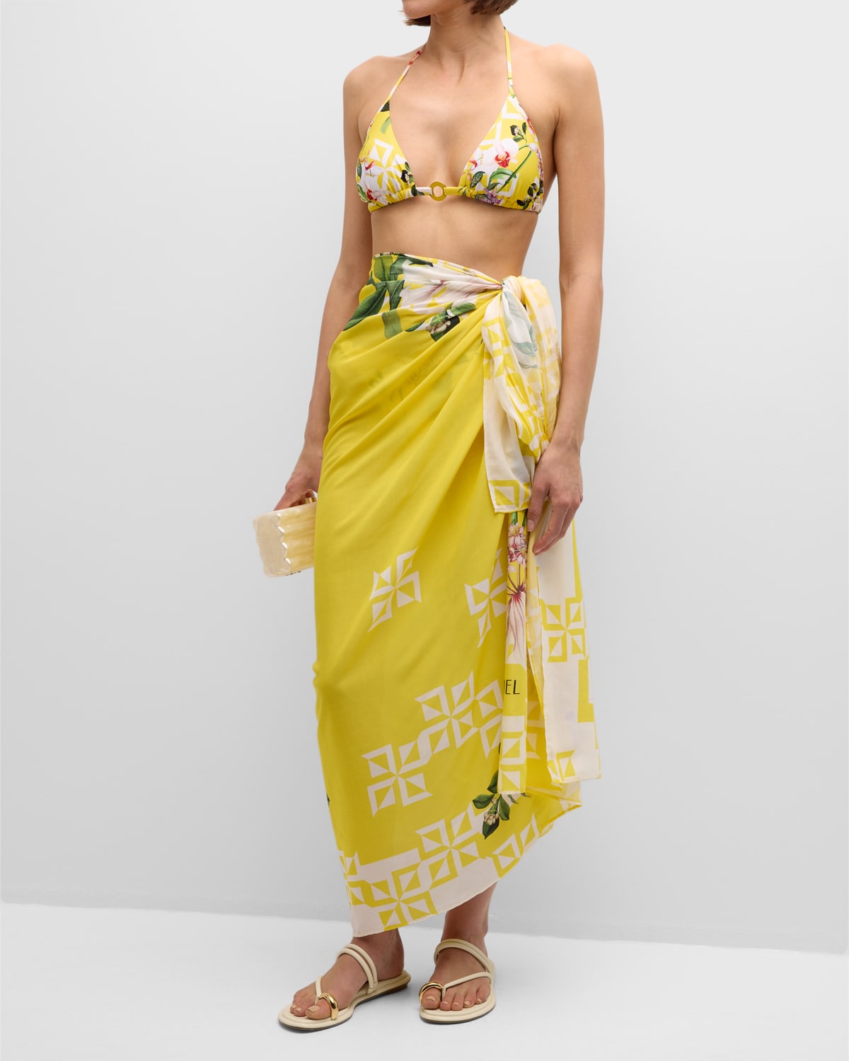 Lise Charmel Jardin Delice Long Pareo Coverup In Yellow