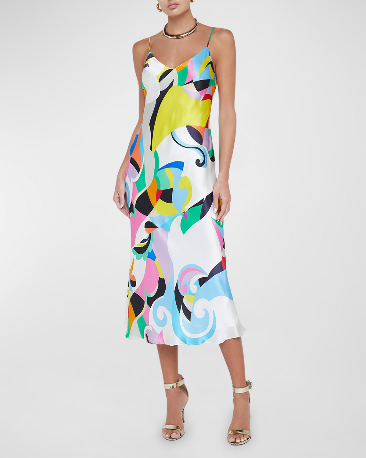 Kaleidoscope Seridie Mid Length Slip Dress