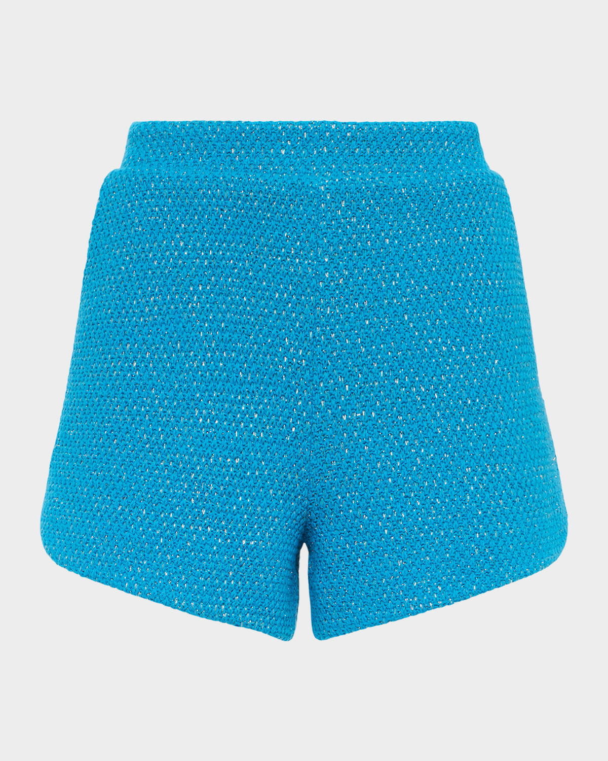 L Agence Radlee Knit Dolphin Shorts In Blue