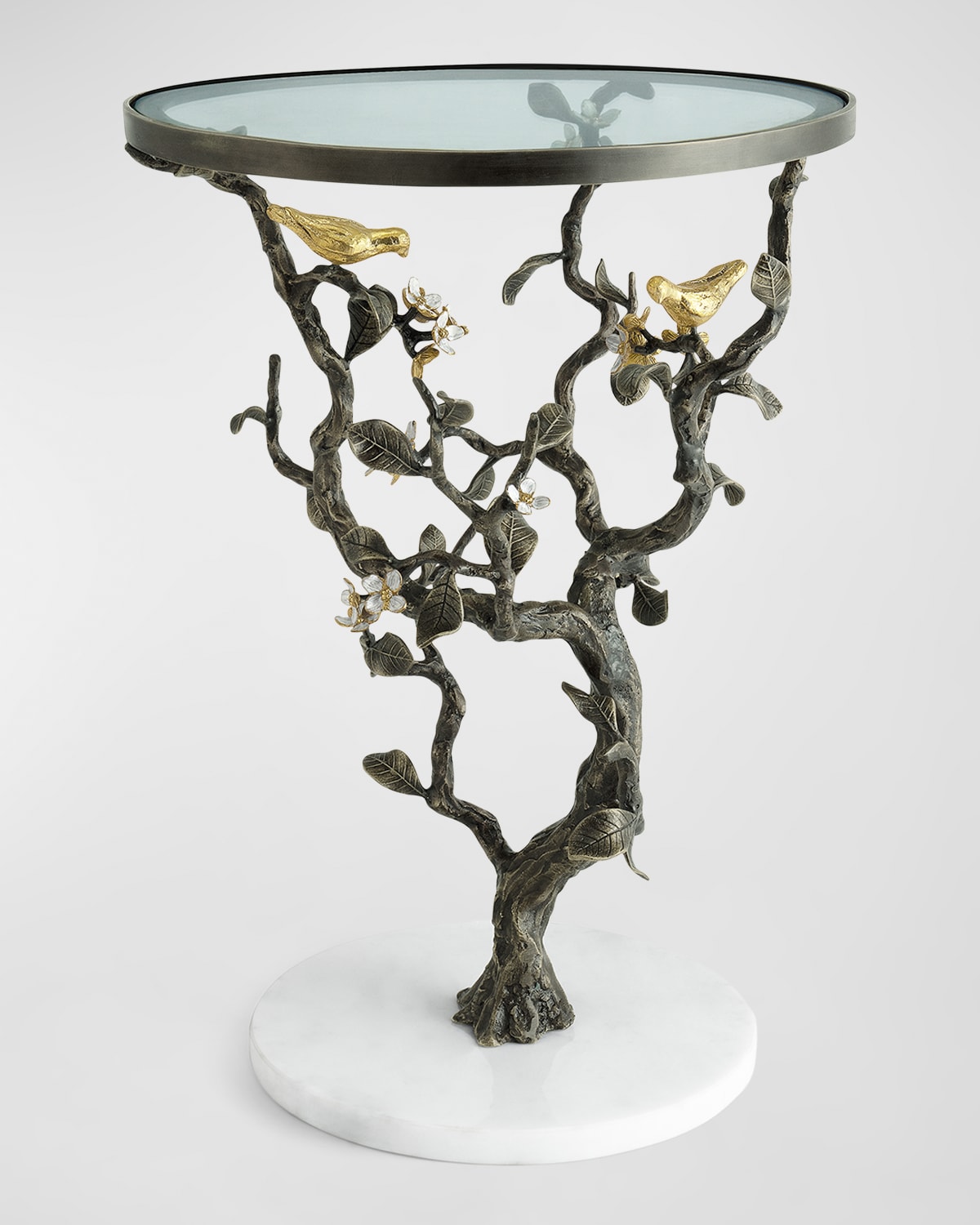 Shop Michael Aram Love Birds Accent Table In Gold