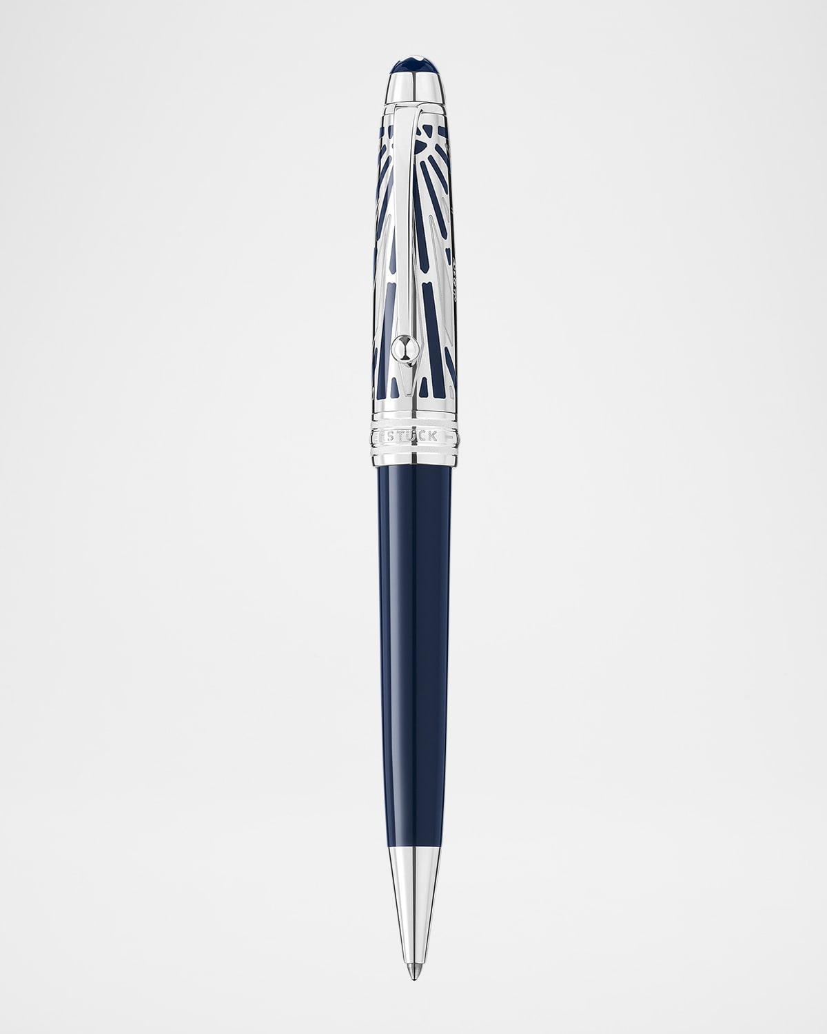 Montblanc Meisterstuck The Origin Collection Doue Midsize Precious Resin Ballpoint Pen In Blue