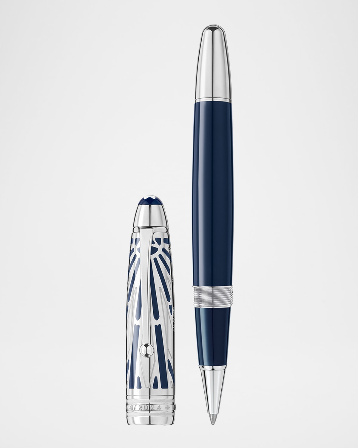 Montblanc Meisterstuck The Origin Collection Doue Legrand Precious Resin Rollerball Pen In Blue