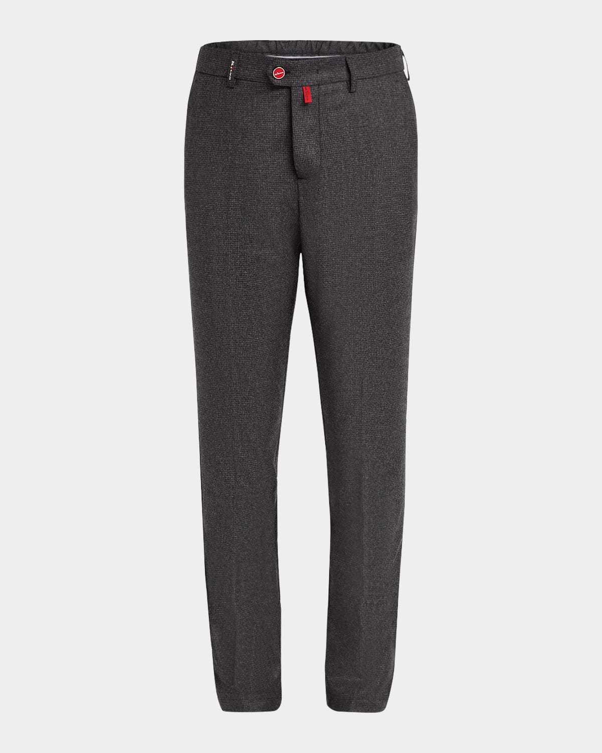 KITON MEN'S MINI HOUNDSTOOTH WOOL-CASHMERE PANTS 