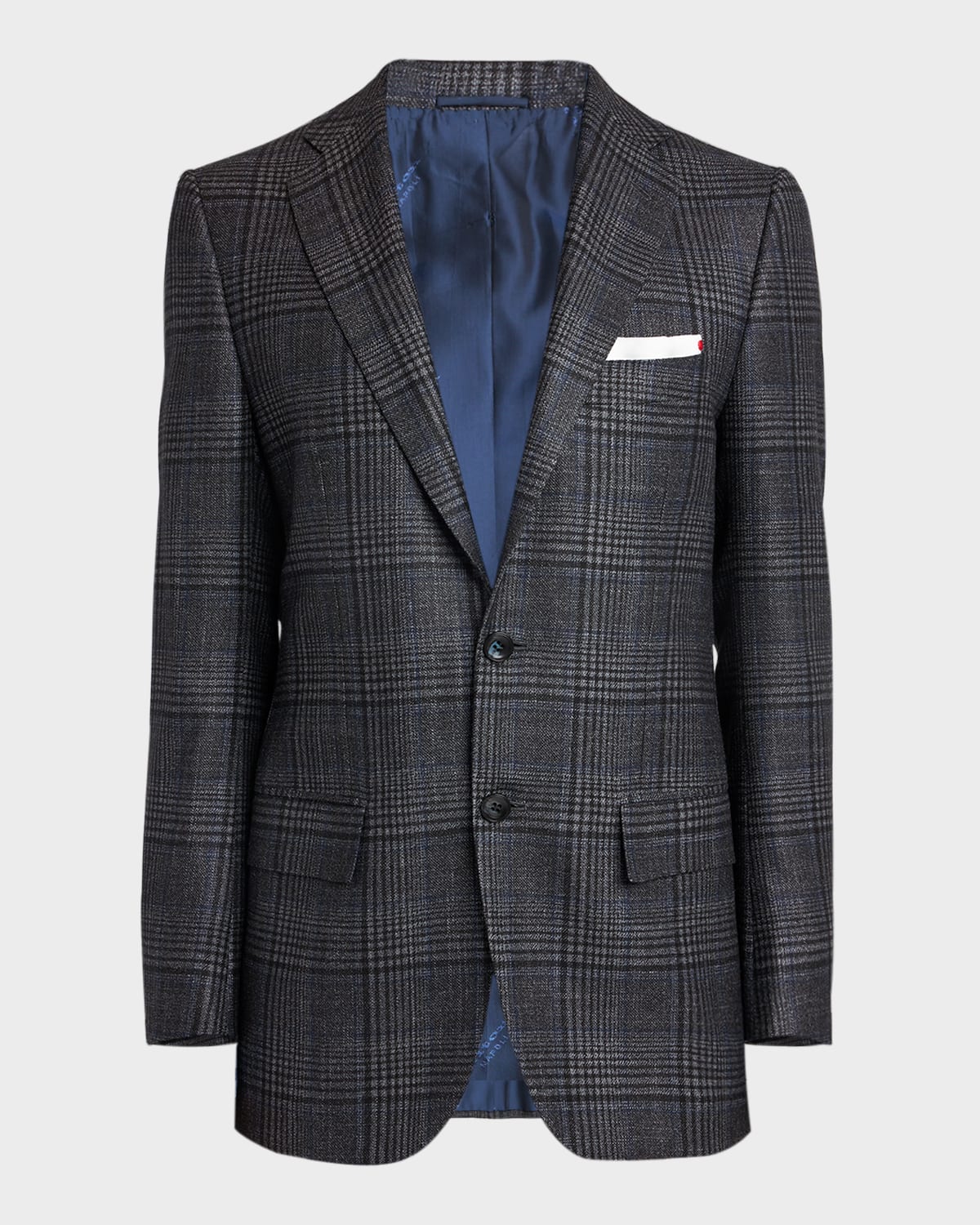 Men's Plaid Wool-Cashmere Sport Coat