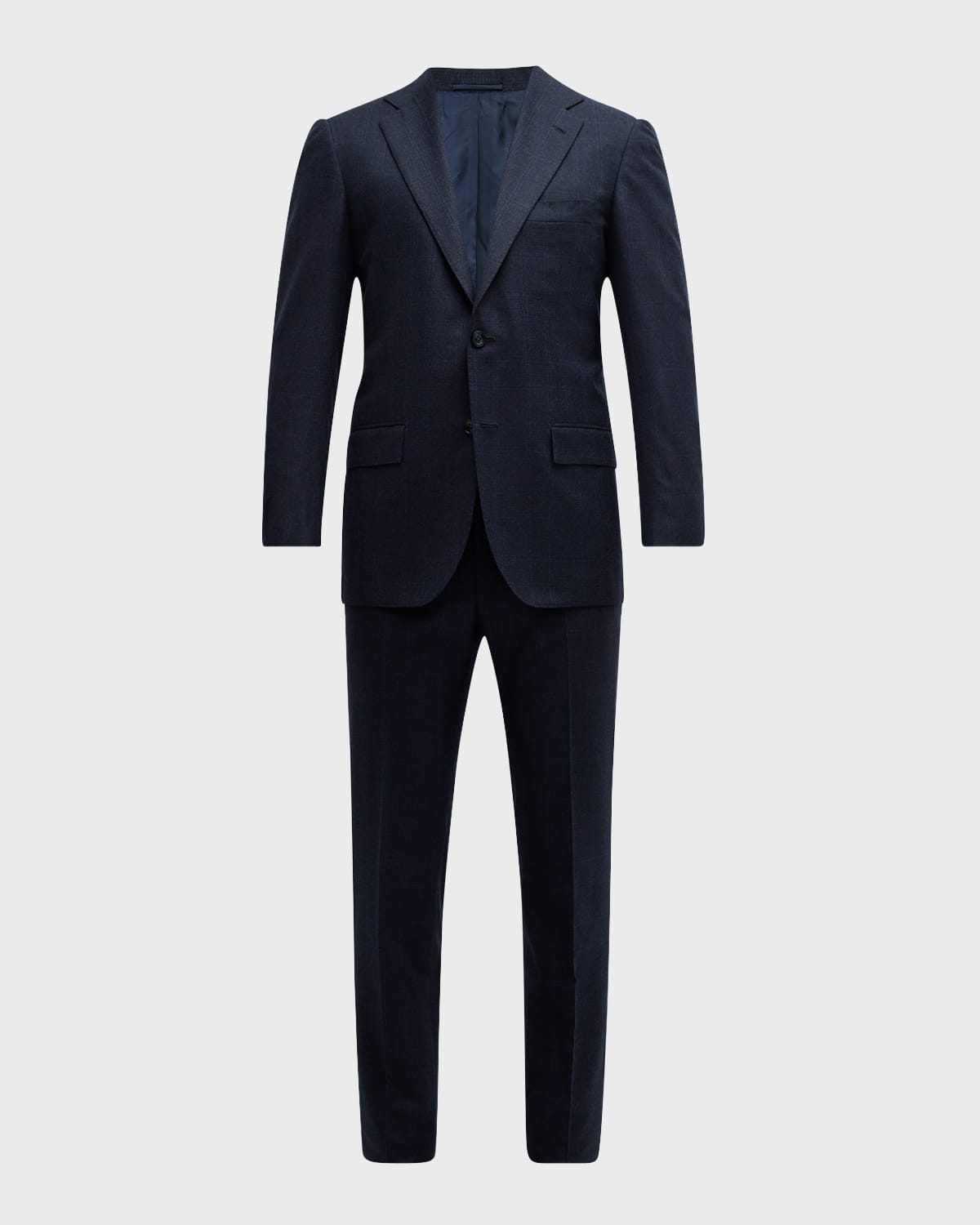 Men's Wool-Cashmere Plaid Suit
