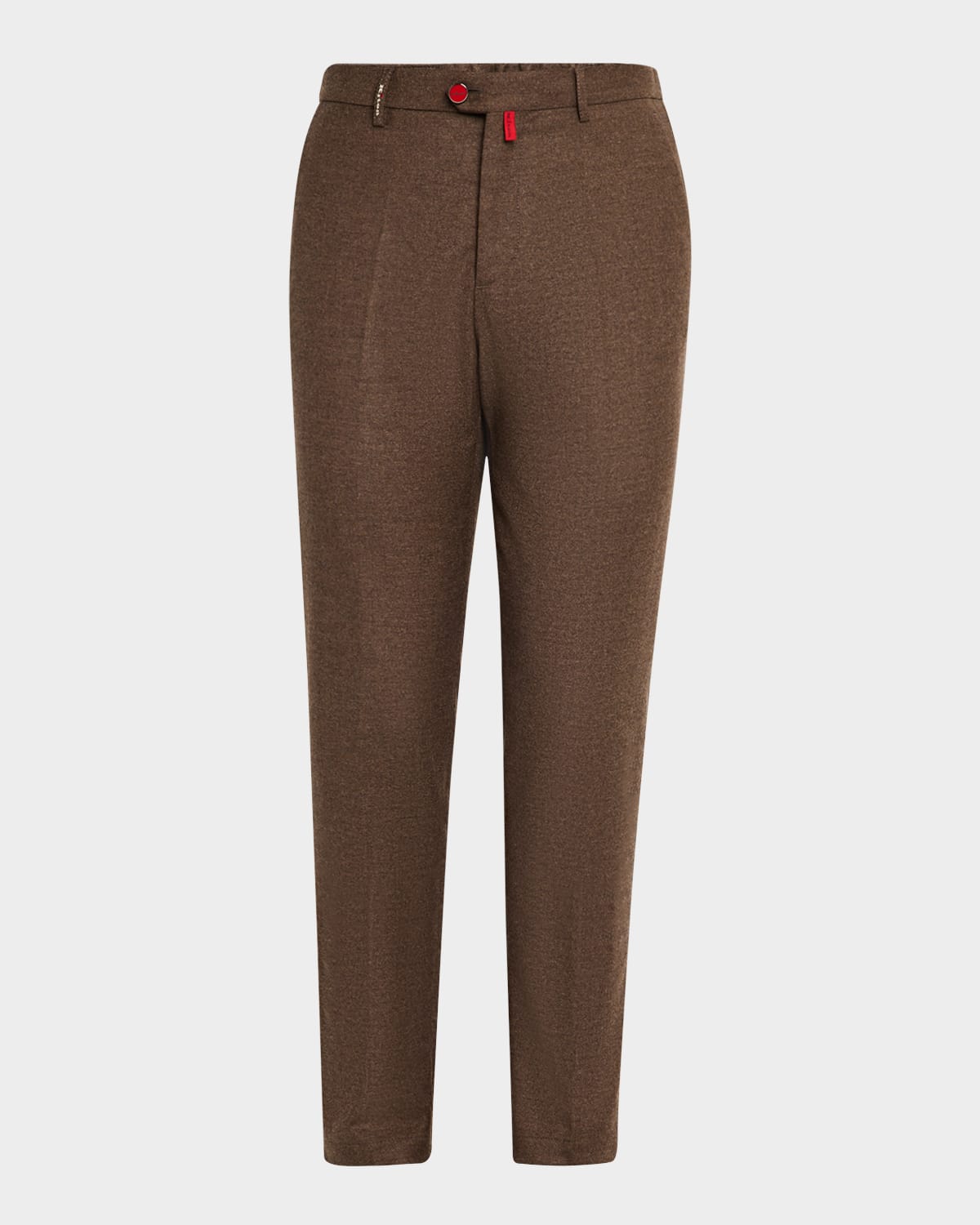 KITON MEN'S WOOL-CASHMERE TWILL PANTS 