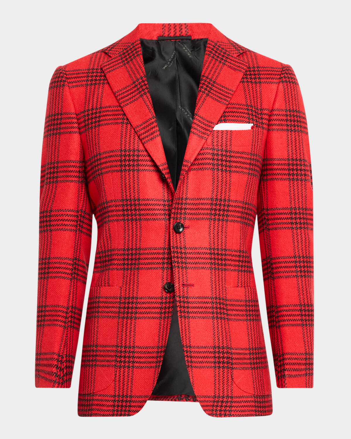 Men's Cashmere Plaid Sport Coat