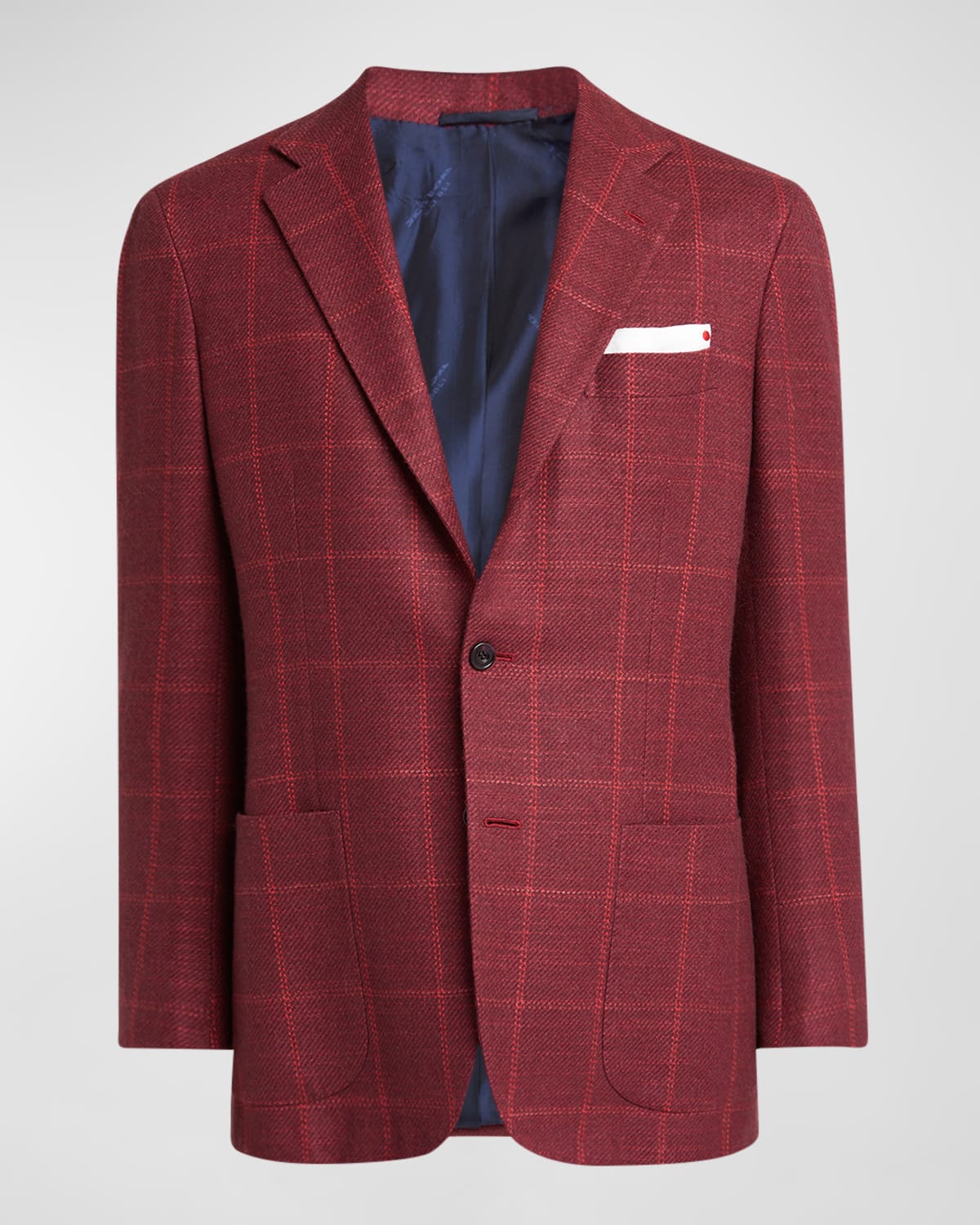 Men's Cashmere Tonal Windowpane Sport Coat
