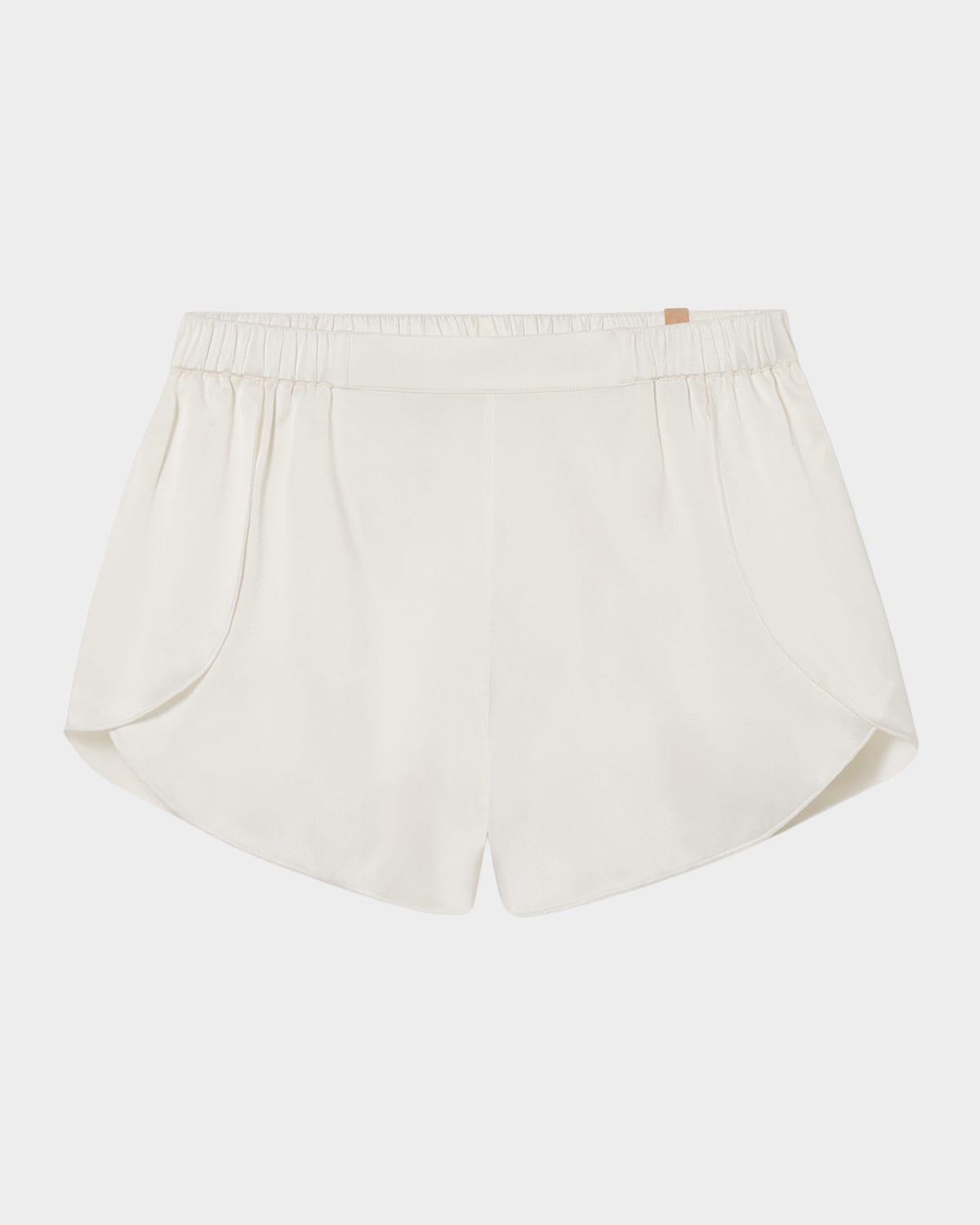 Lunya Washable Silk Tee & Shorts Pajama Set In White