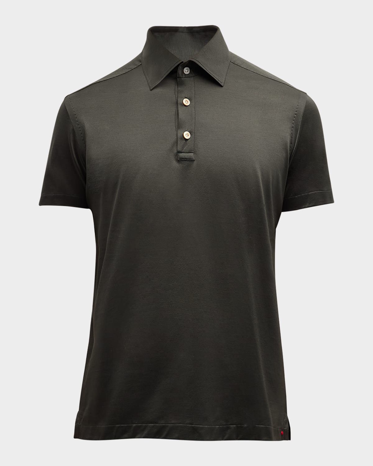 KITON MEN'S COTTON POLO SHIRT 