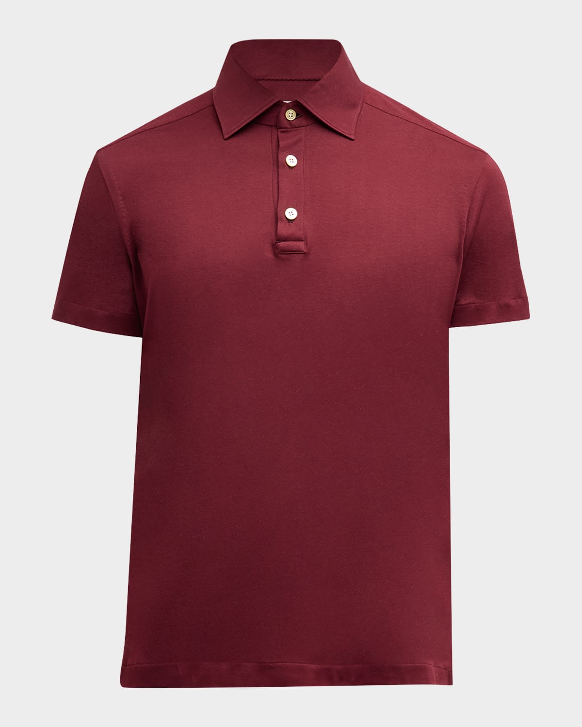 KITON MEN'S COTTON POLO SHIRT 