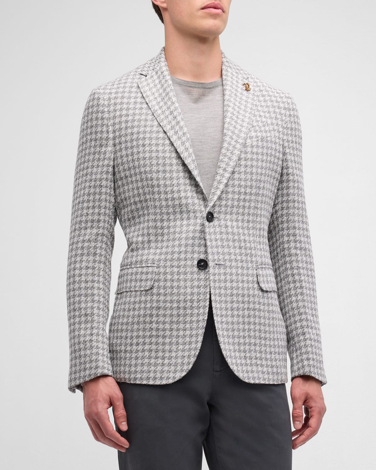 Shop Pal Zileri Men's Houndstooth Two-button Sport Coat In 21 Light Grey