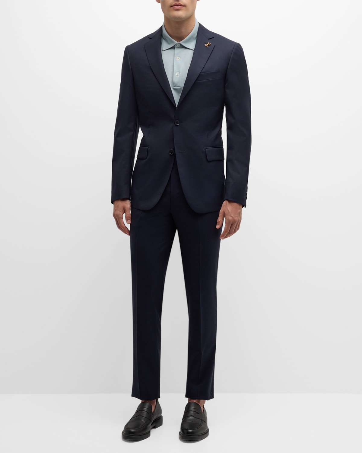 Men's Slim Wool Two-Piece Suit