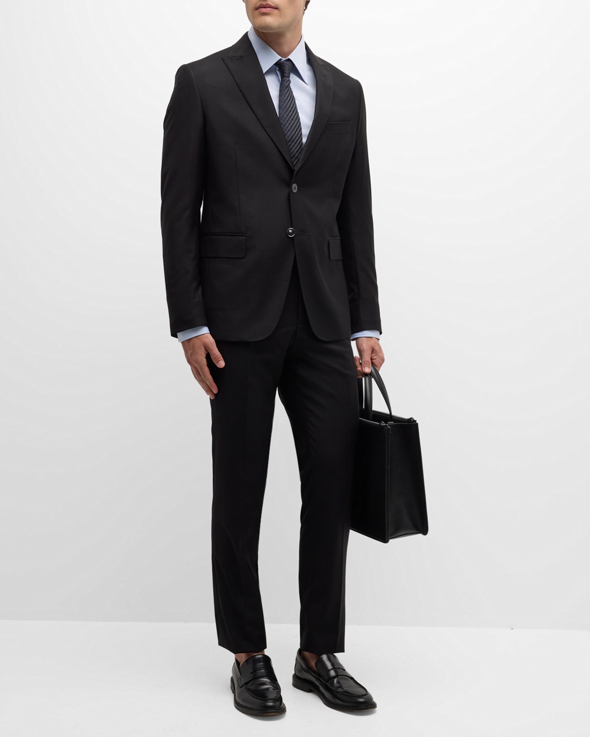 Shop Pal Zileri Men's Slim Two-piece Suit In 20 Black