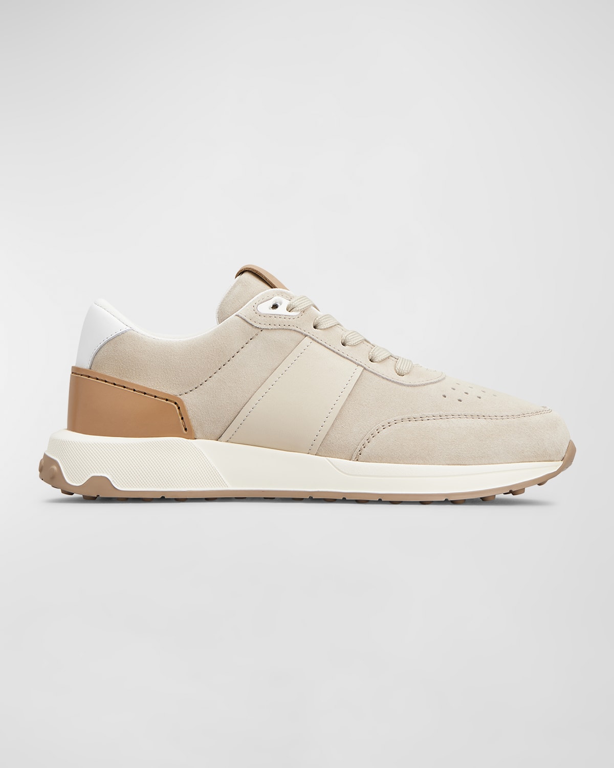 Shop Tod's Men's All. Pelle Running Sneakers In Natural