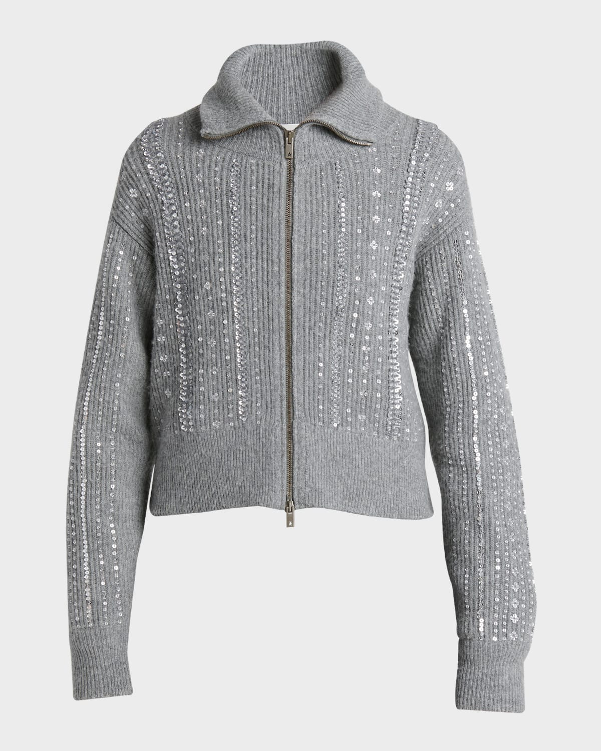 Journey Sequined Full Zip Sweater