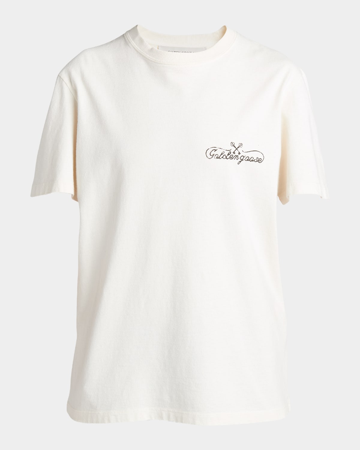 Golden Goose Journey Short-sleeve Logo T-shirt In Neutral