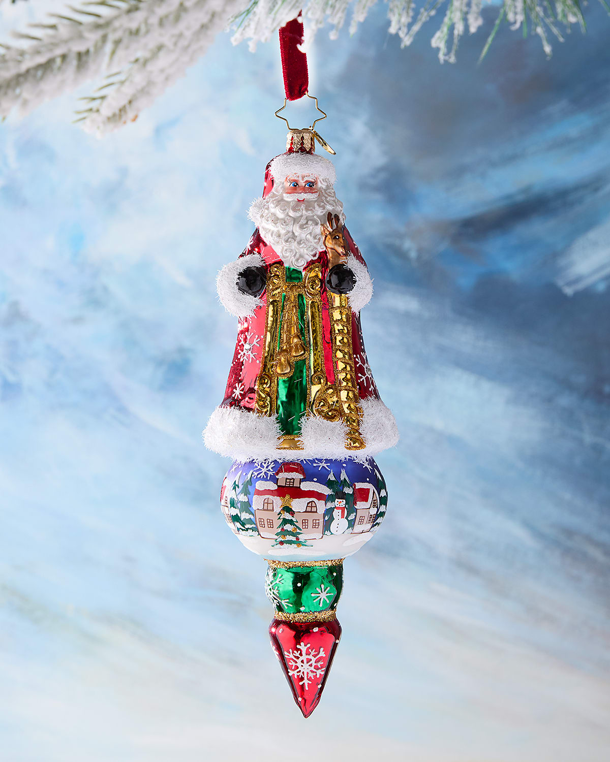 Christopher Radko Santas Splendid Snowscape Christmas Ornament
