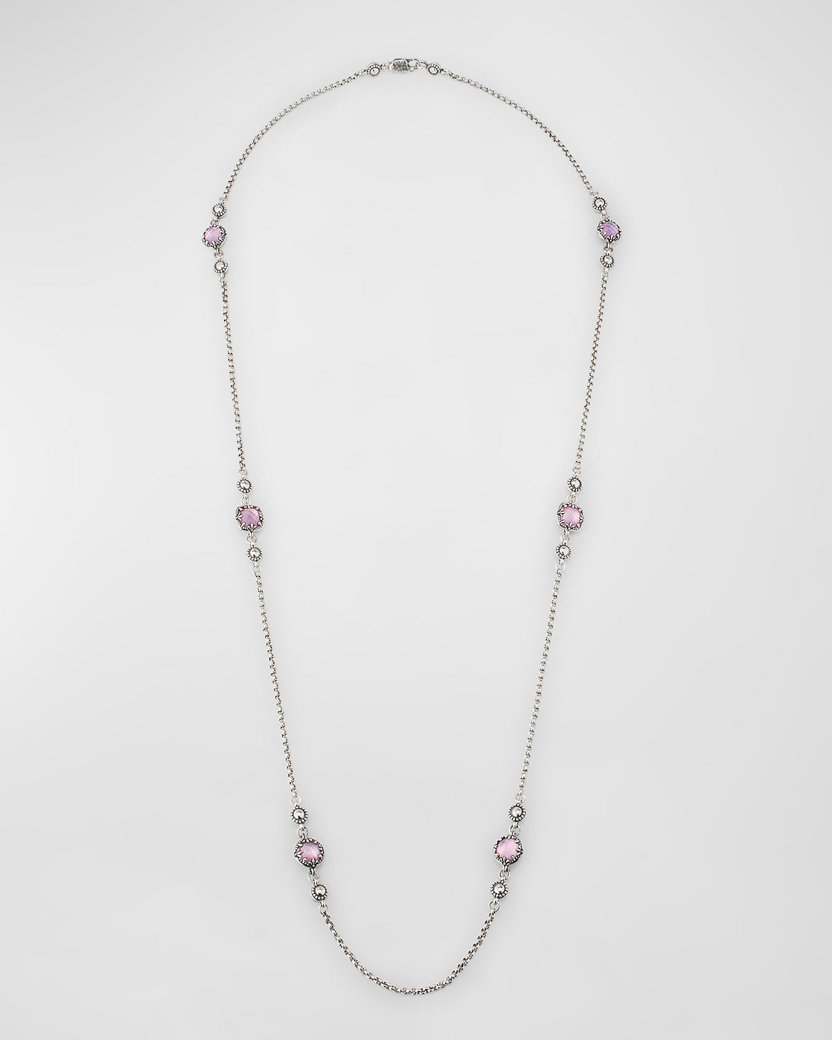 Gen K 2 Sterling Silver Mother-of-Pearl/Rock Crystal Necklace