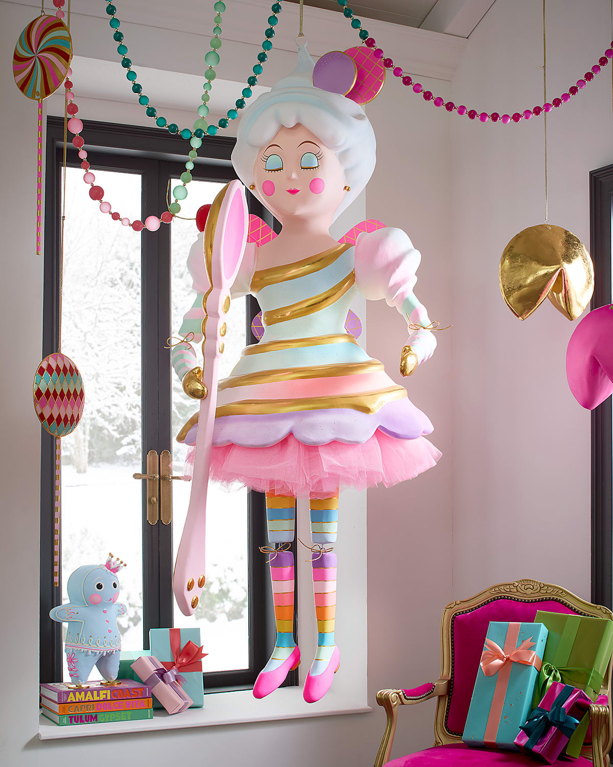 Glitterville Lickowish Holiday Display, 73" In Multi