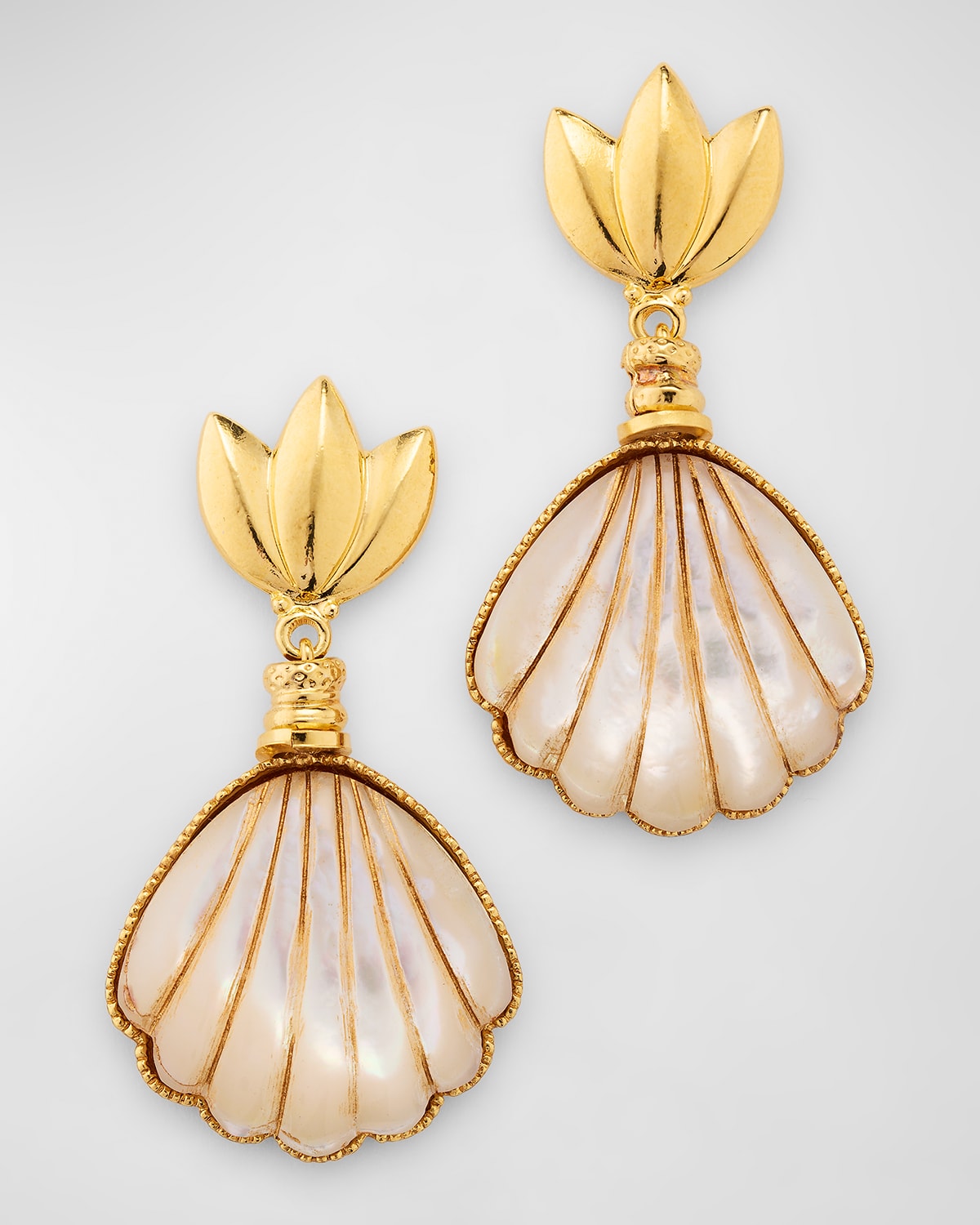 Sanibel Gold-Plated Mother-of-Pearl Earrings