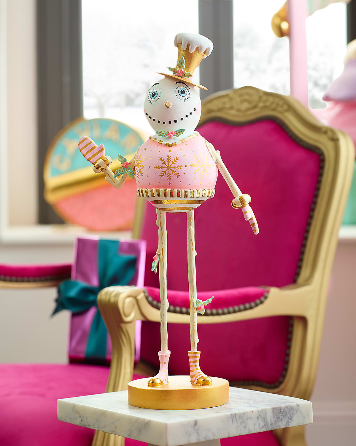 Glitterville Holly Jolly Tabletop Christmas Figurine, 12" In Multi