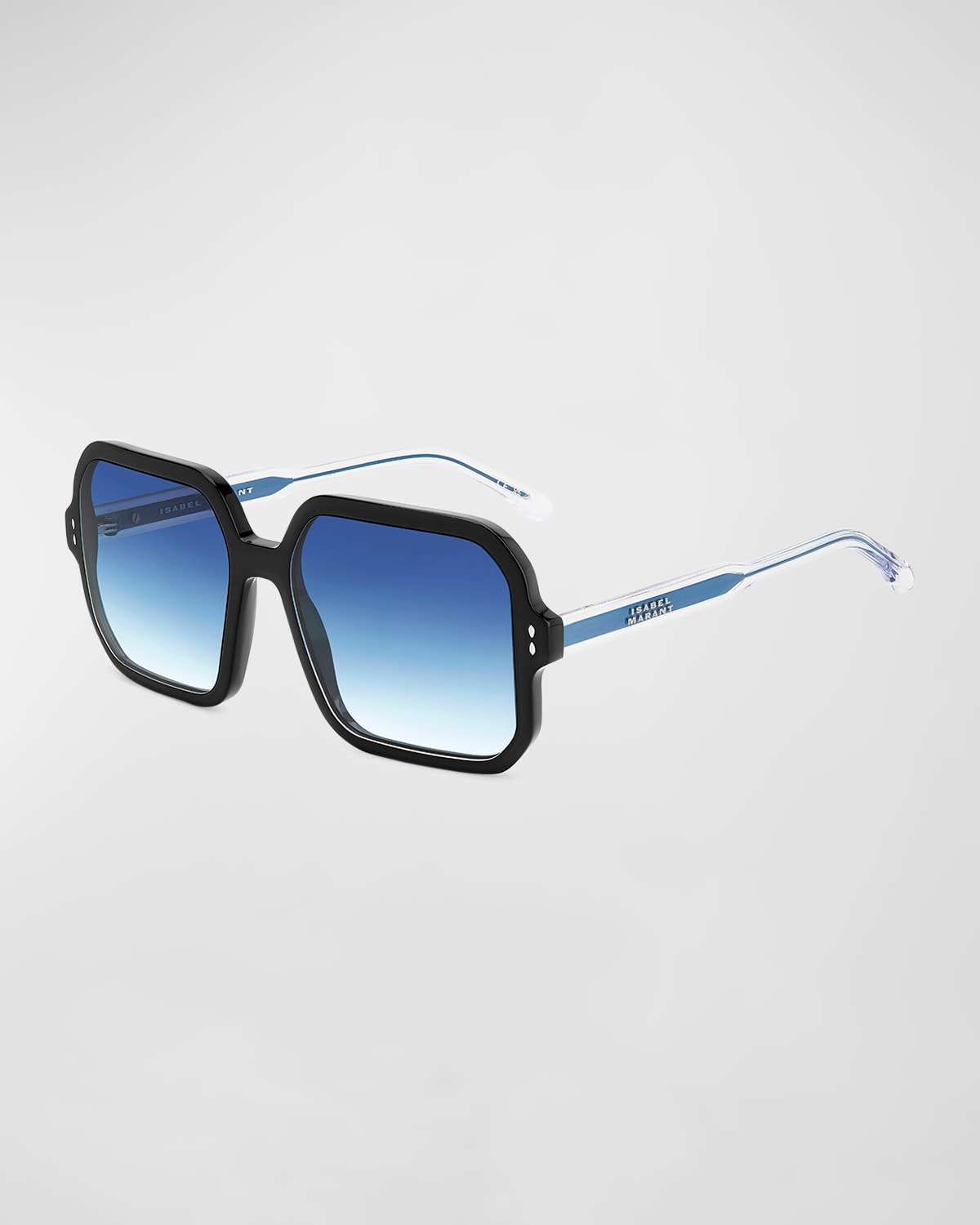Shop Isabel Marant Two-tone Acetate Square Sunglasses In Black