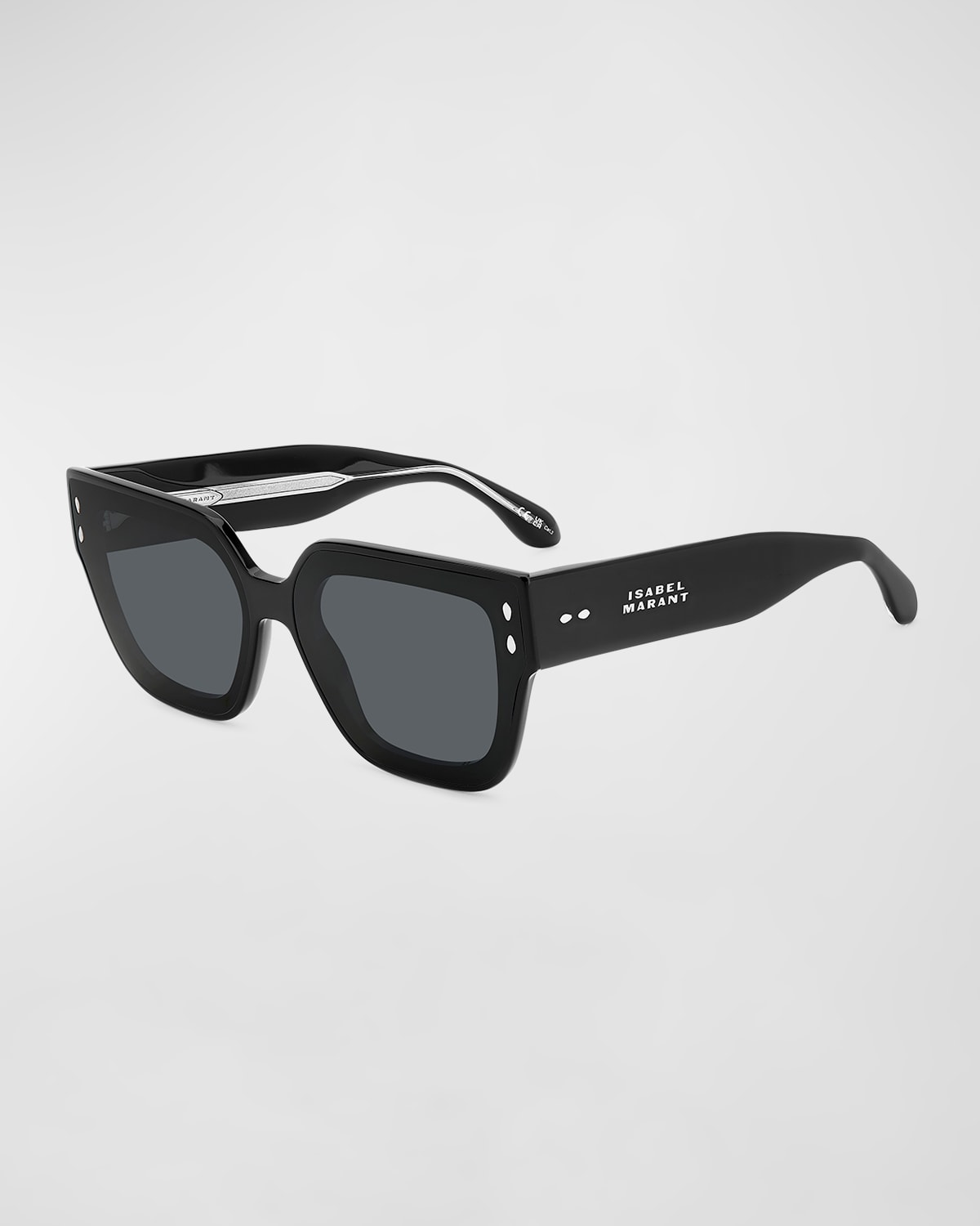 Shop Isabel Marant Logo Acetate Square Sunglasses In Black