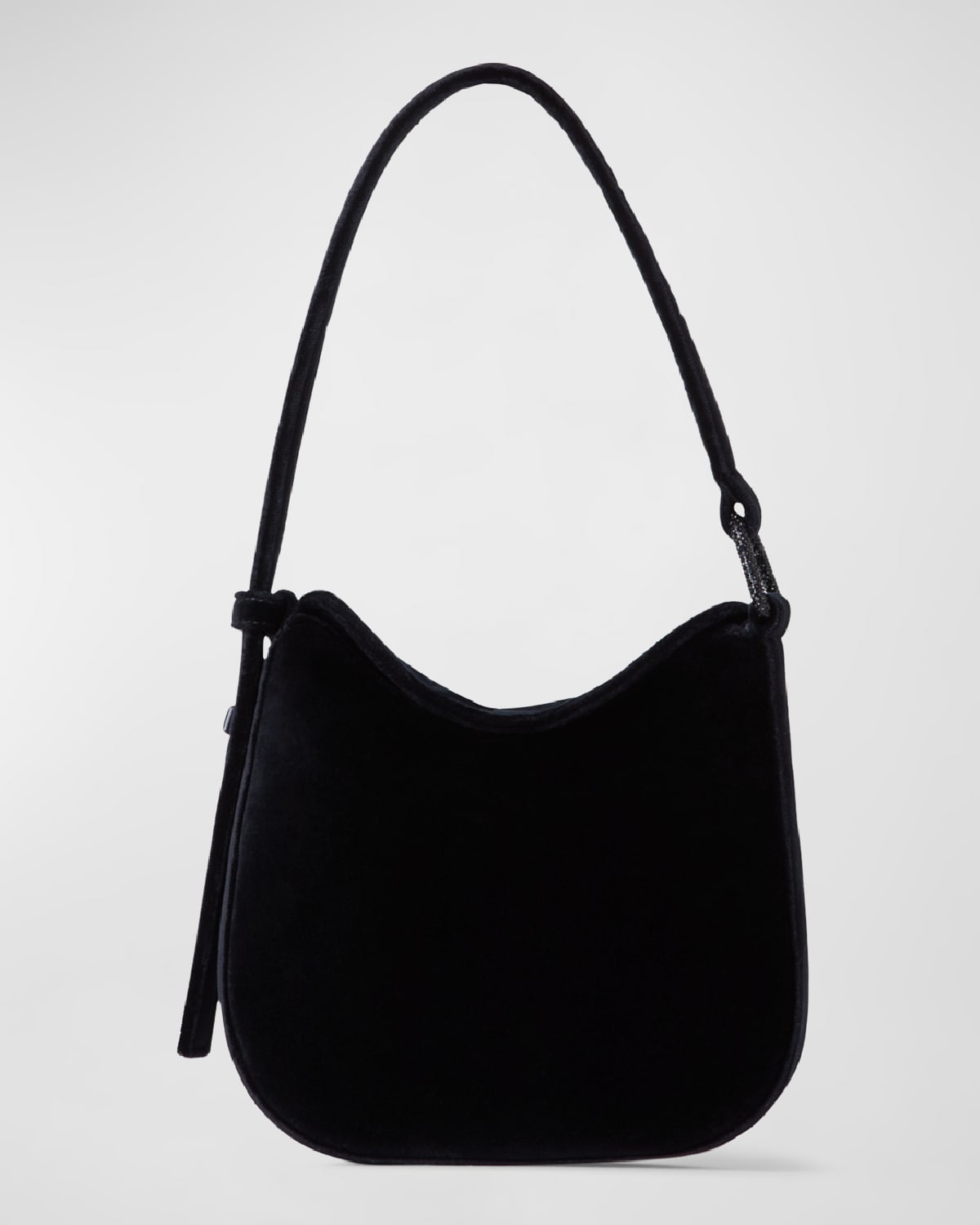 AKRIS ANNA MINI VELVET HOBO BAG 