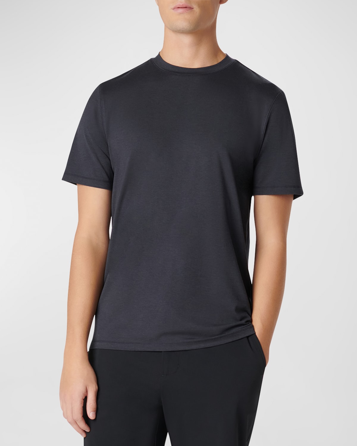 Shop Bugatchi Men's Uv50 Performance T-shirt In Black