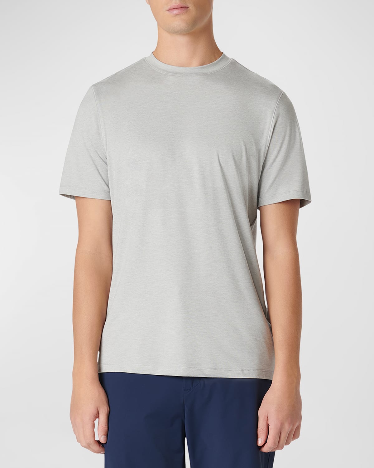 Shop Bugatchi Men's Uv50 Performance T-shirt In Platinum