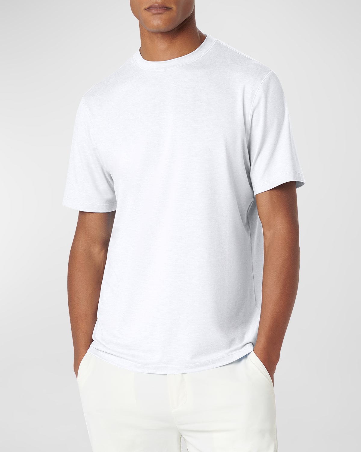 Shop Bugatchi Men's Uv50 Performance T-shirt In White