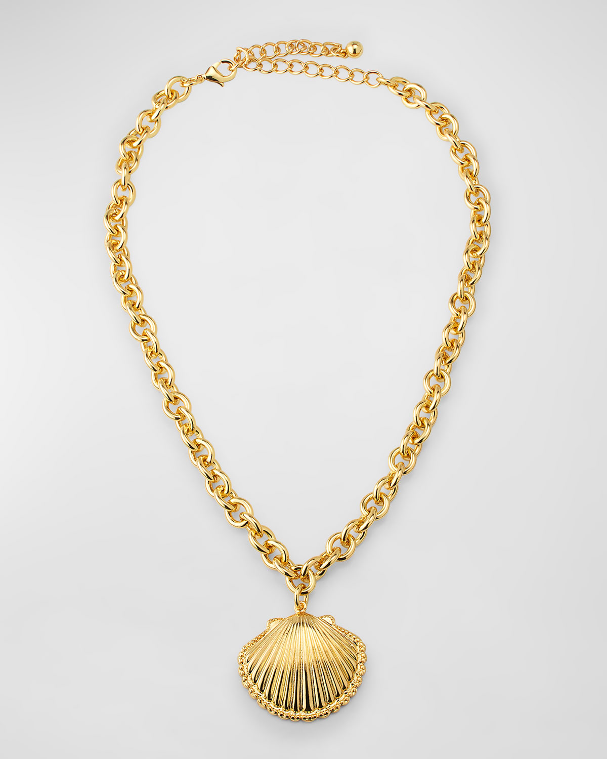 Kenneth Jay Lane Gold-plated Shell Pendant Necklace