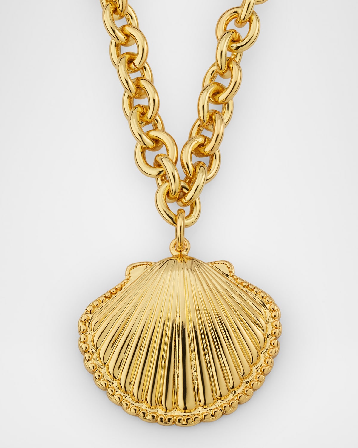 Kenneth Jay Lane Gold-plated Shell Pendant Necklace