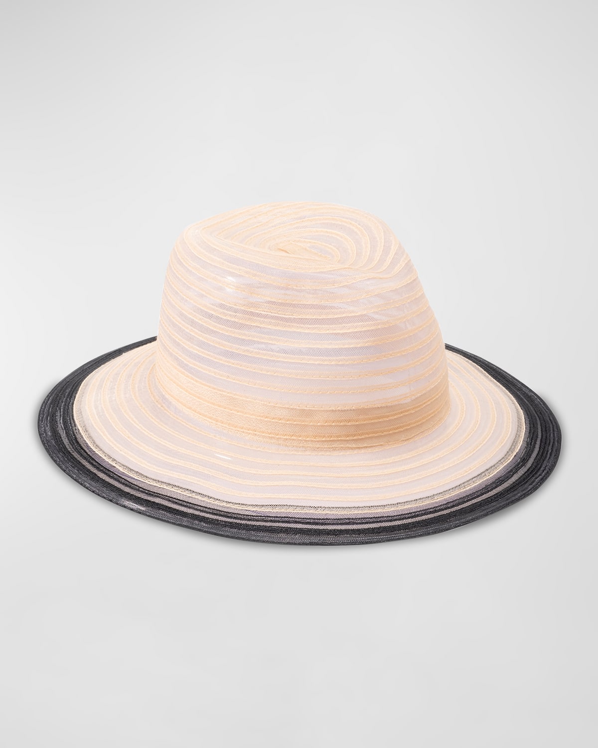 Two-Tone Faux Horsehair Fedora