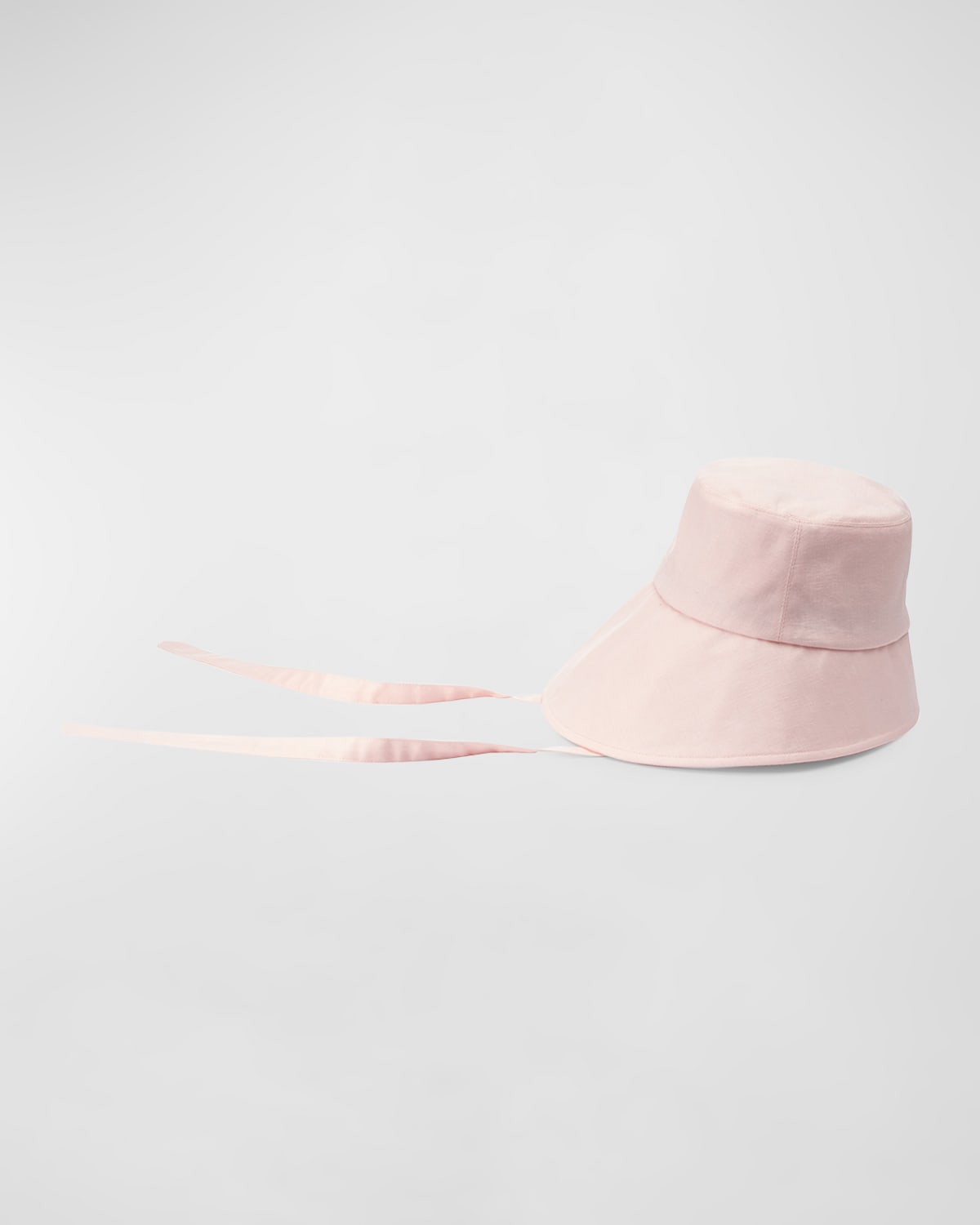 Shop Eugenia Kim Ally Asymmetric Linen Bucket Hat In Pale Pink