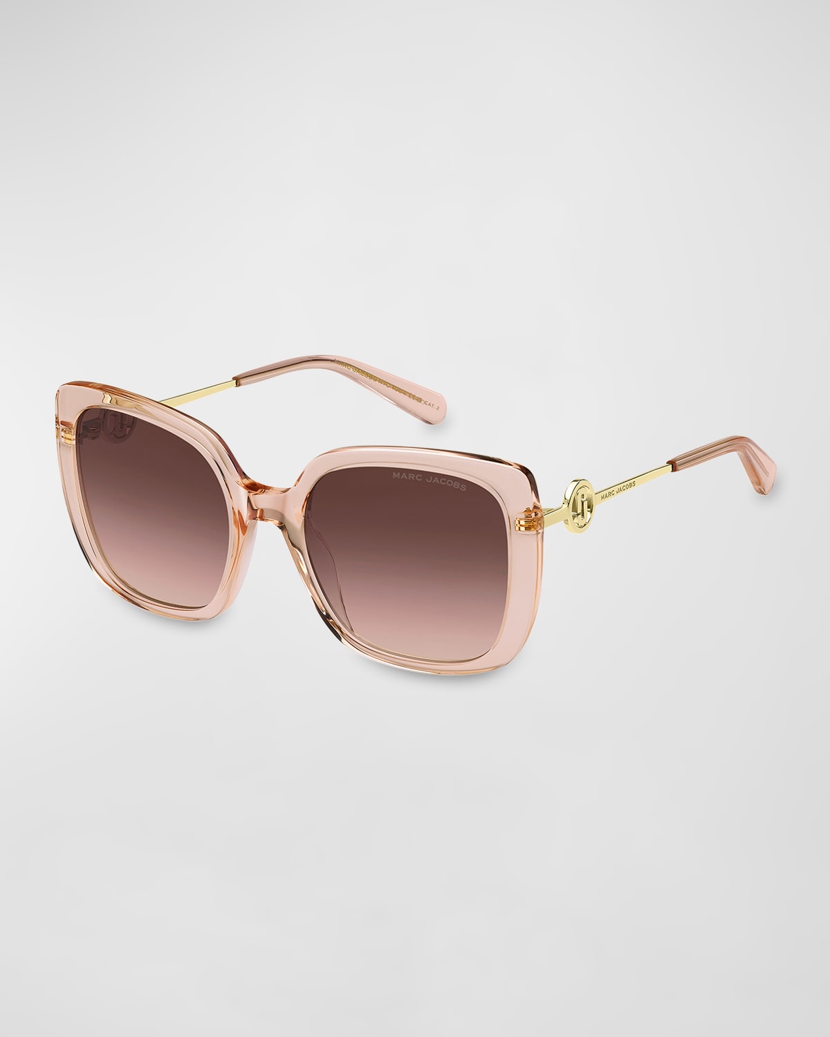 Marc Jacobs Marc 727s Acetate & Metal Square Sunglasses In Pink