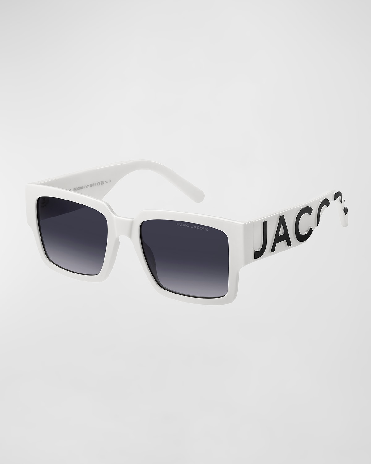 Shop Marc Jacobs Marc 739s Propionate Rectangle Sunglasses In Whte Blk