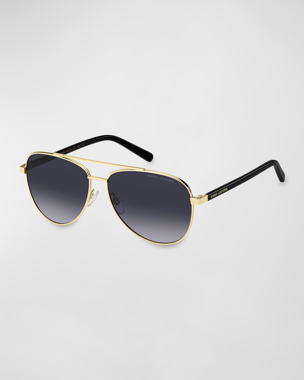 Marc Jacobs Marc 760s Metal & Plastic Aviator Sunglasses In Gold